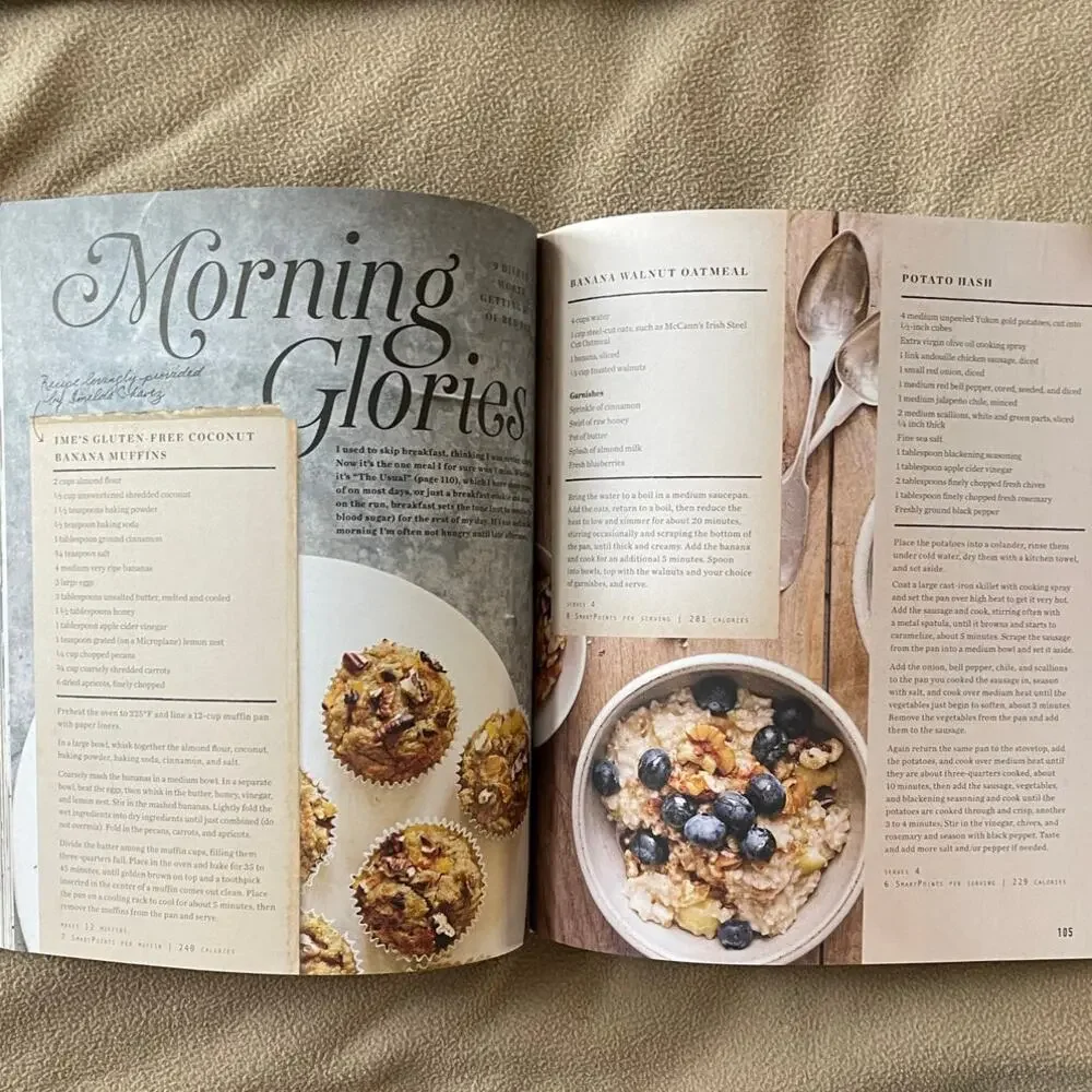 Food Health & Happiness by Oprah Winfrey Hardcover Cookbook Great Recipes WW